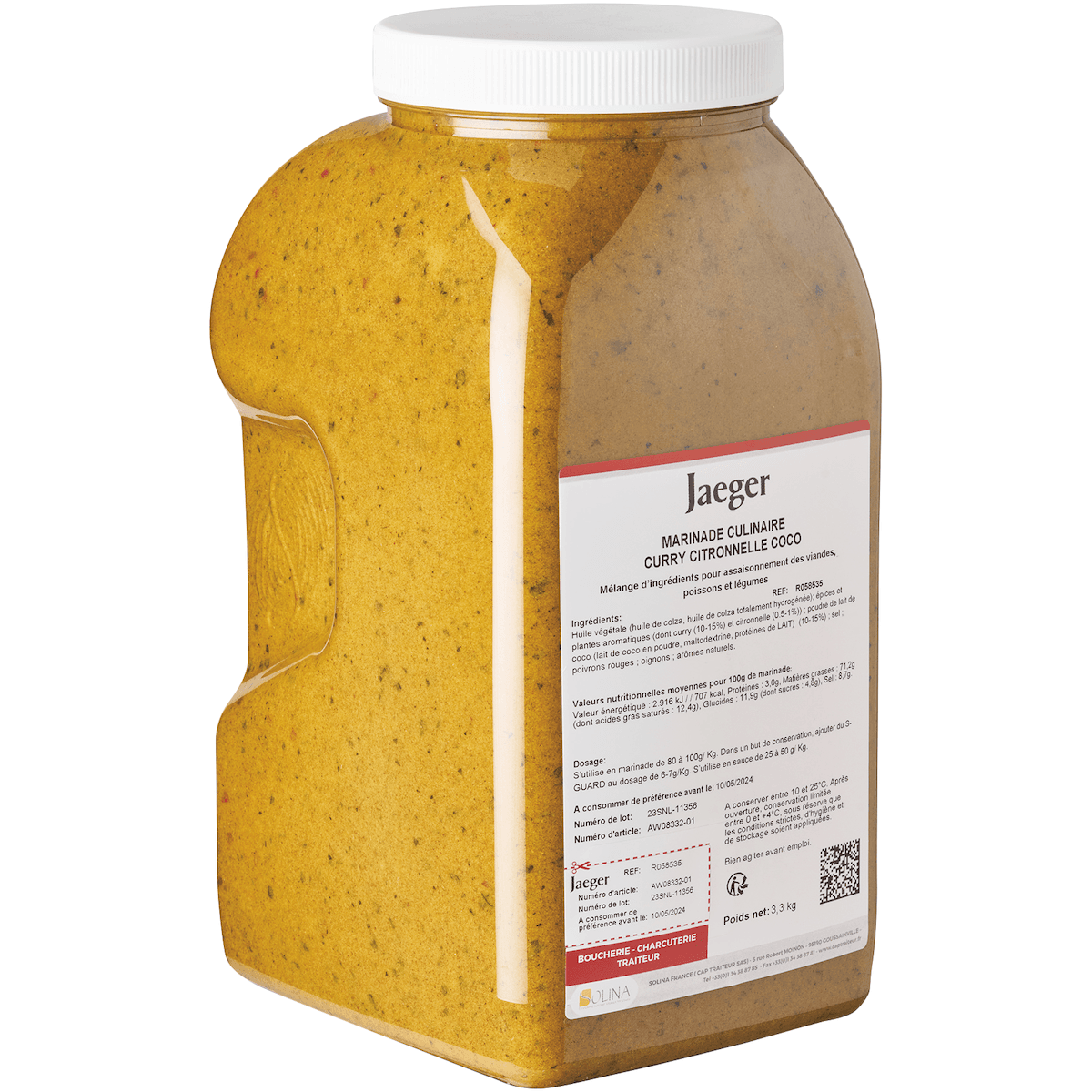 MARINADE CURRY CITRONELLE COCO BIDON 3.3KG