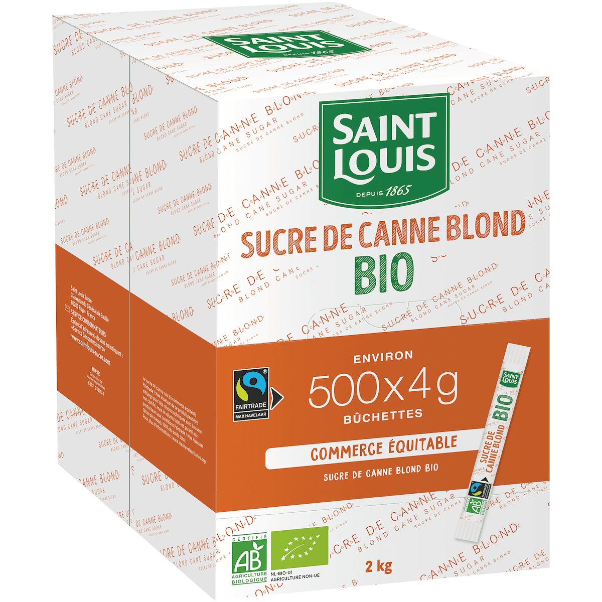 BUCHETTE 4G CANNE BIO CARTON DE 500 BUCHETTES - 2KG