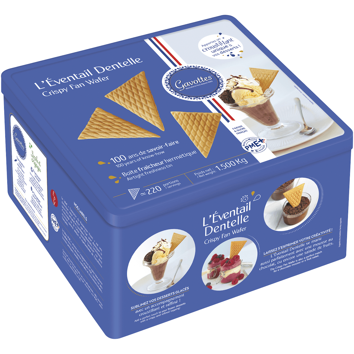 EVENTAIL DENTELLE - BOITE DE 220 PIECES - 1.5KG