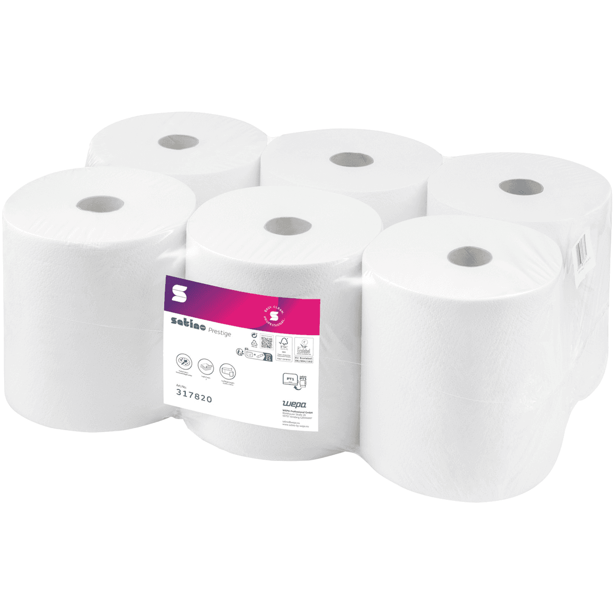 WEPA ESSUIE-MAINS ROULEAU PRESTIGE BLANC BRILLANT 150M