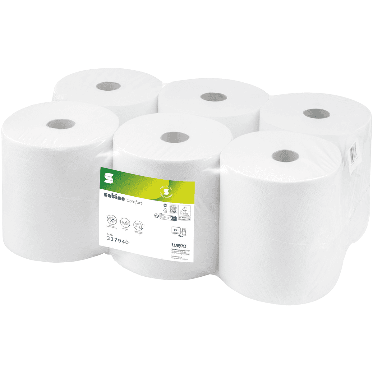 WEPA ESSUIE-MAINS ROULEAU COMFORT BLANC BRILLANT 150M