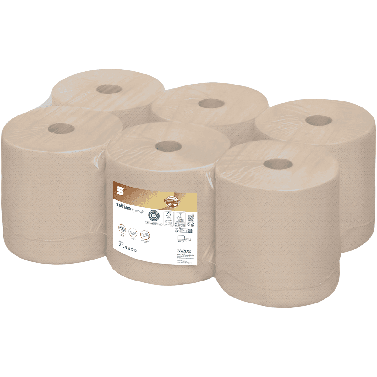 WEPA ESSUIE-MAINS ROULEAU PURESOFT BEIGE 170M
