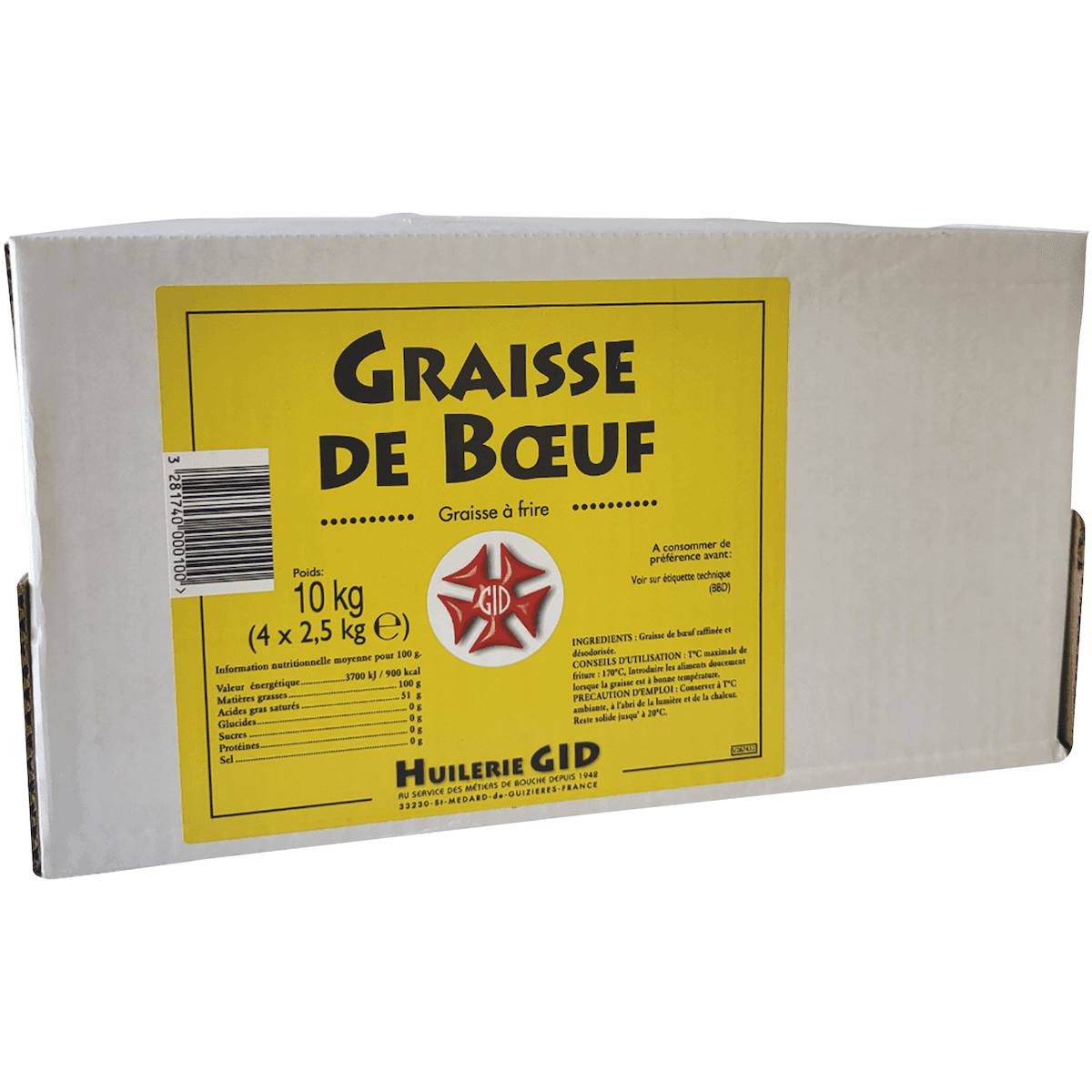 GRAISSE DE BOEUF 4X2.5KG