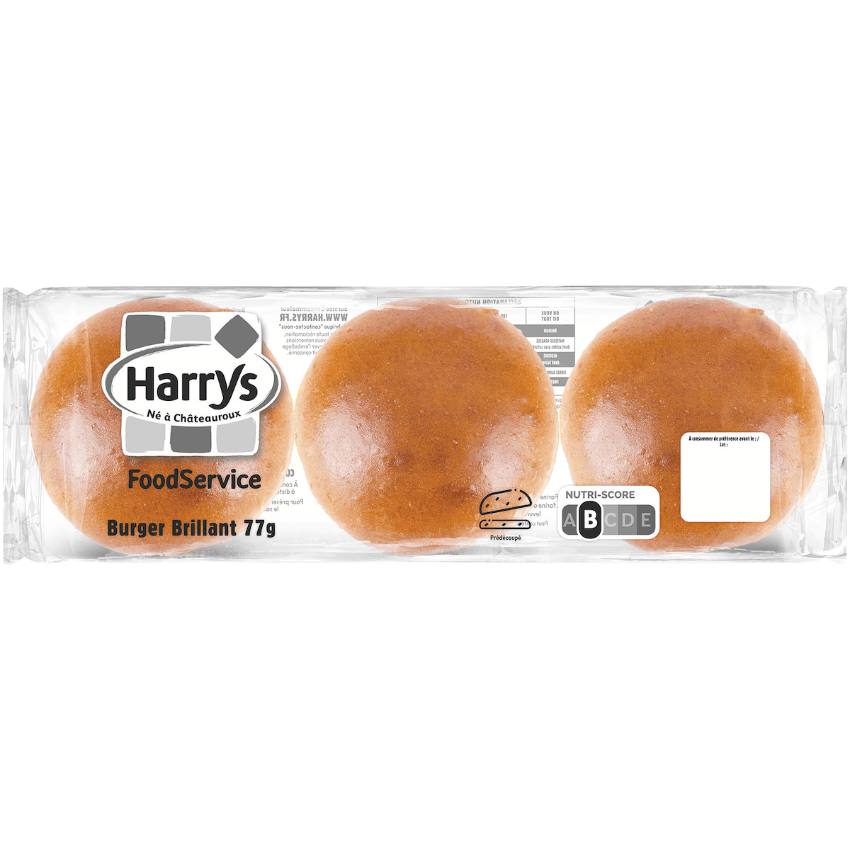 PAINS SPECIAUX POUR HAMBURGER BRILLANT 77G CRT 2.310KG