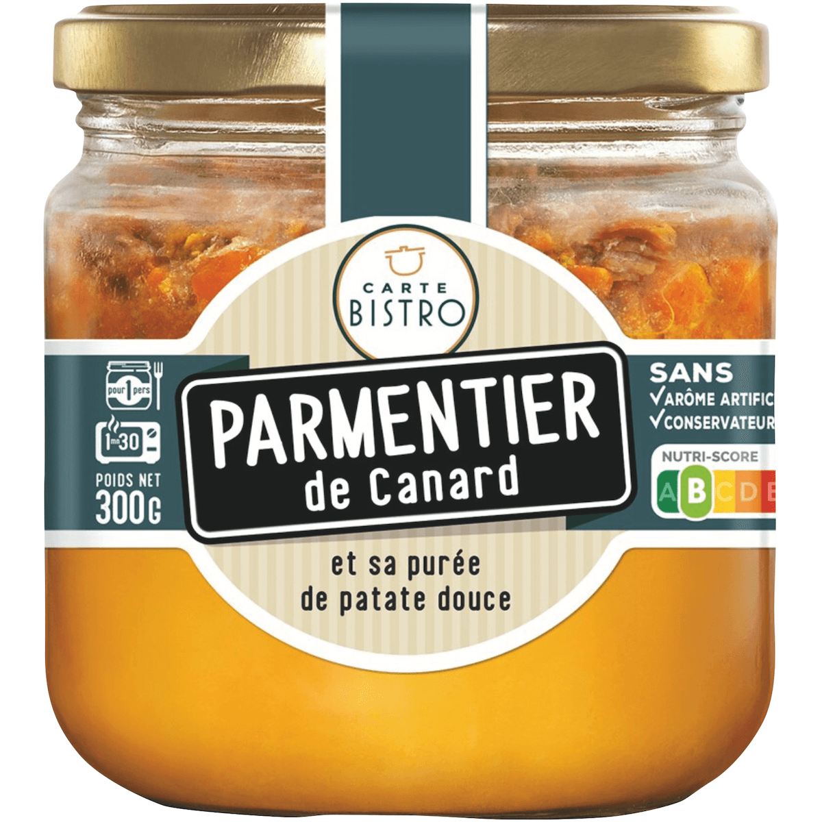 PARMENTIER DE CANARD, PUREE DE PATATE DOUCE 300G