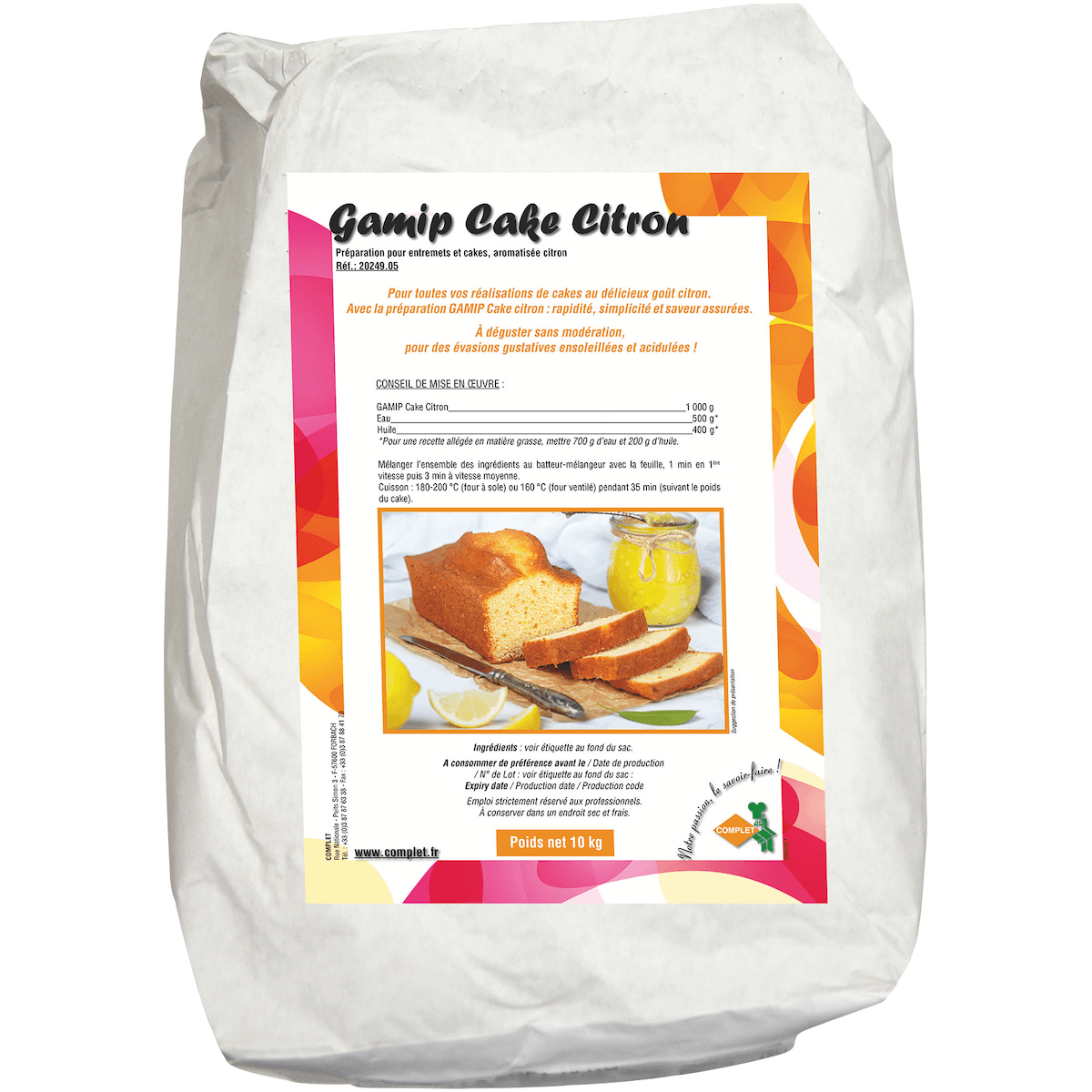 GAMIP CAKE CITRON 10KG