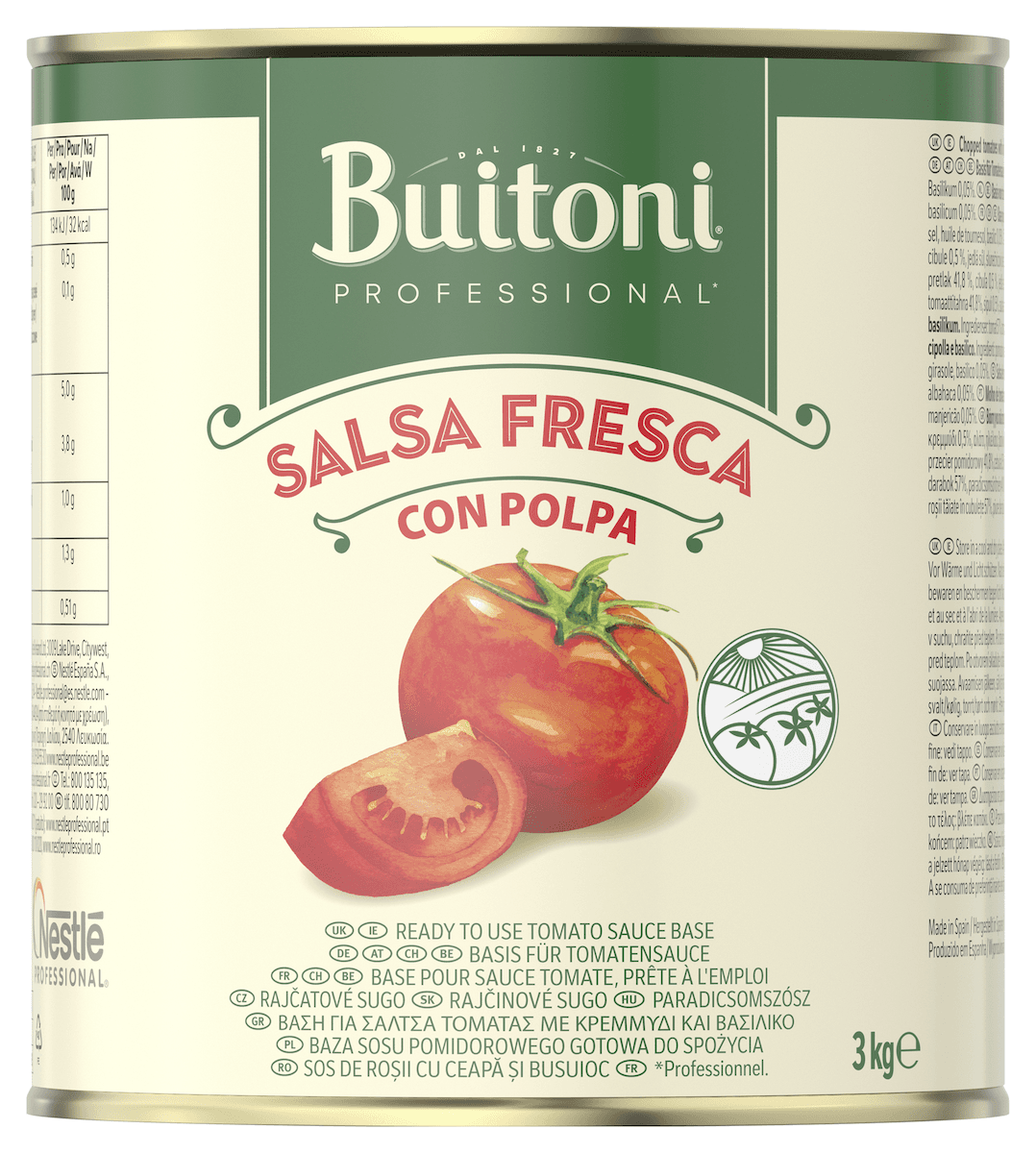 BASE POUR SAUCE TOMATE- POLPA PRONTA- 3KG