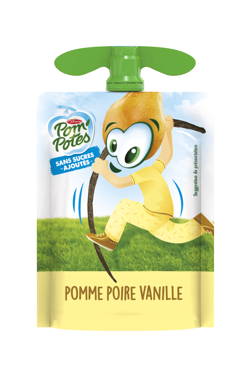 POM'POTES POMMES POIRE VANILLE SSA 90G COLIS DE 48 GOURDES