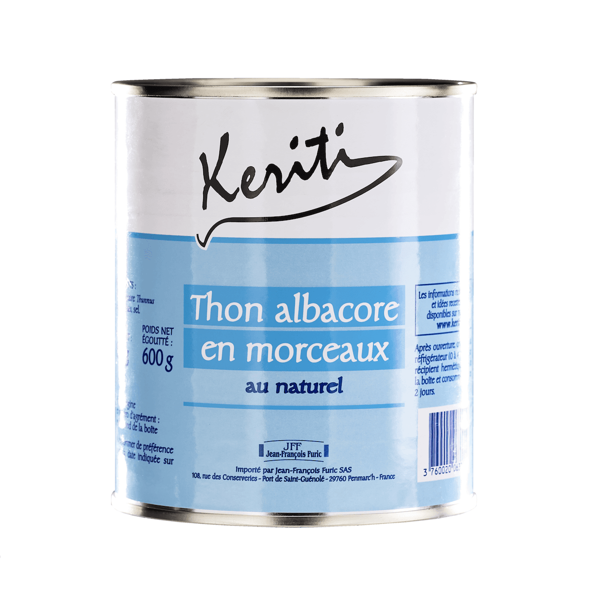 MORCEAUX DE THON ALBACORE NATUREL    4/4