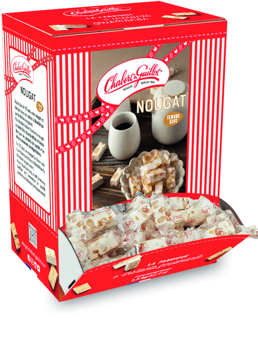 BOITE DISTRI 1,3KG FLW MF NOUGAT MONTELIMAR