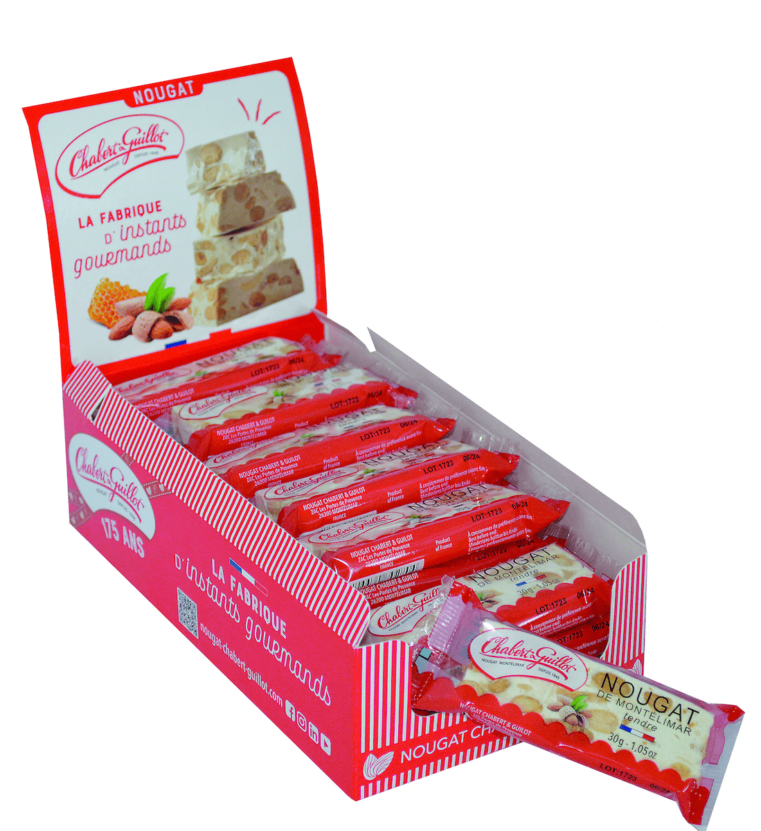 PRESENTOIR 24 BARRES DE 30G NOUGAT DE MONTELIMAR