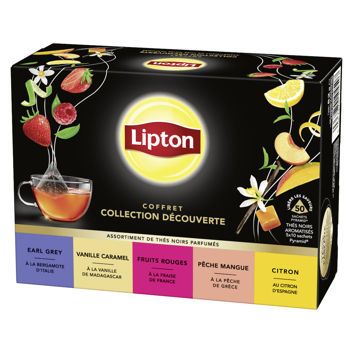 COFFRET THES NOIRS COLLECTION DECOUVERTE BOITE 50 SACHETS PYRAMIDES