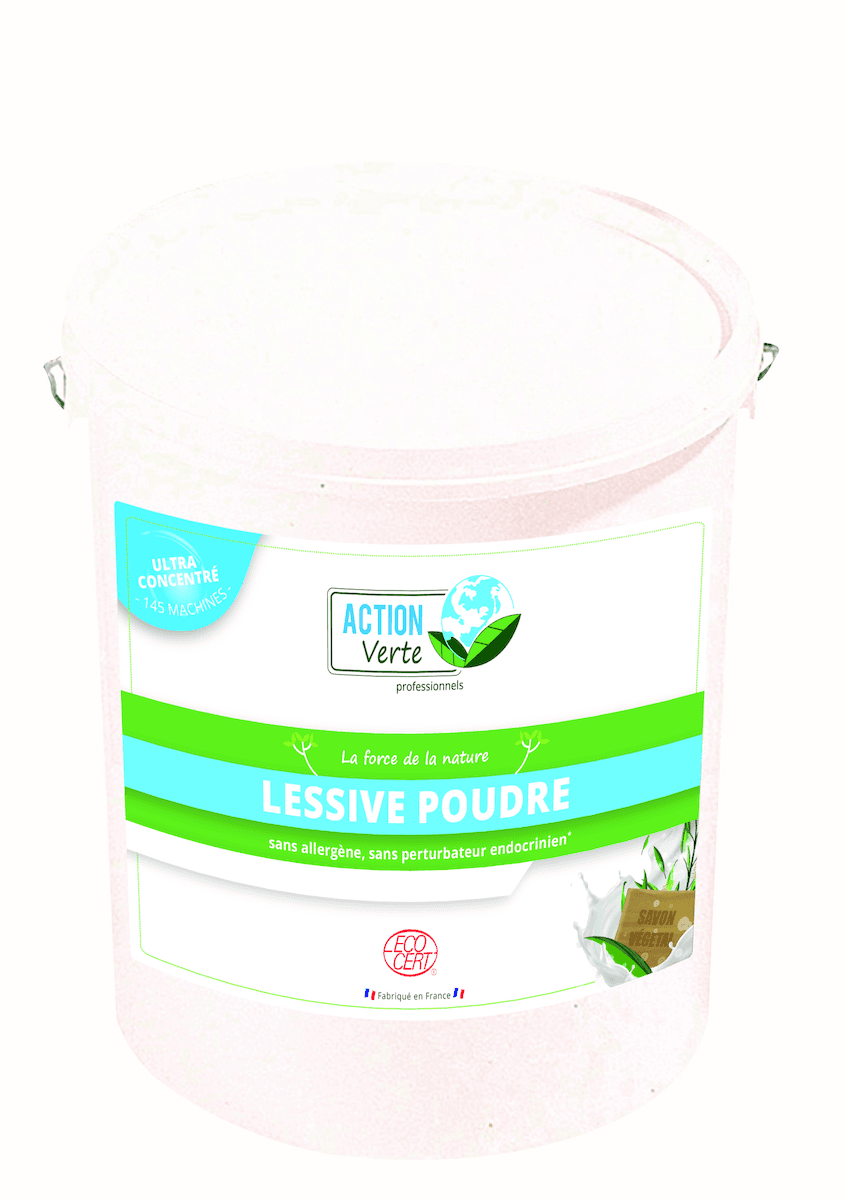 ACTION VERTE LESSIVE POUDRE MACHINE ECOCERT 145 DOSES