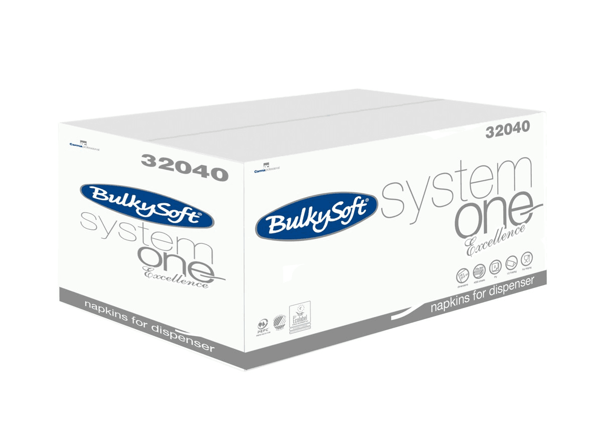 SERVIETTE  ENCHEVETRE  2P PLI2 BLANC- CARTON DE 4000