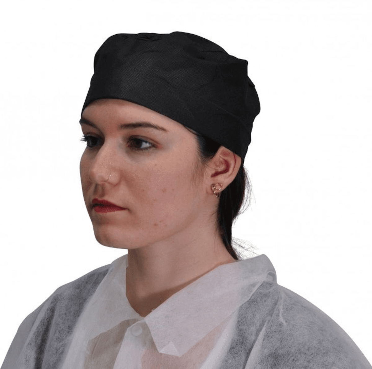 CALOT PLP NON TISSÉ NOIR - SACHET DE 50