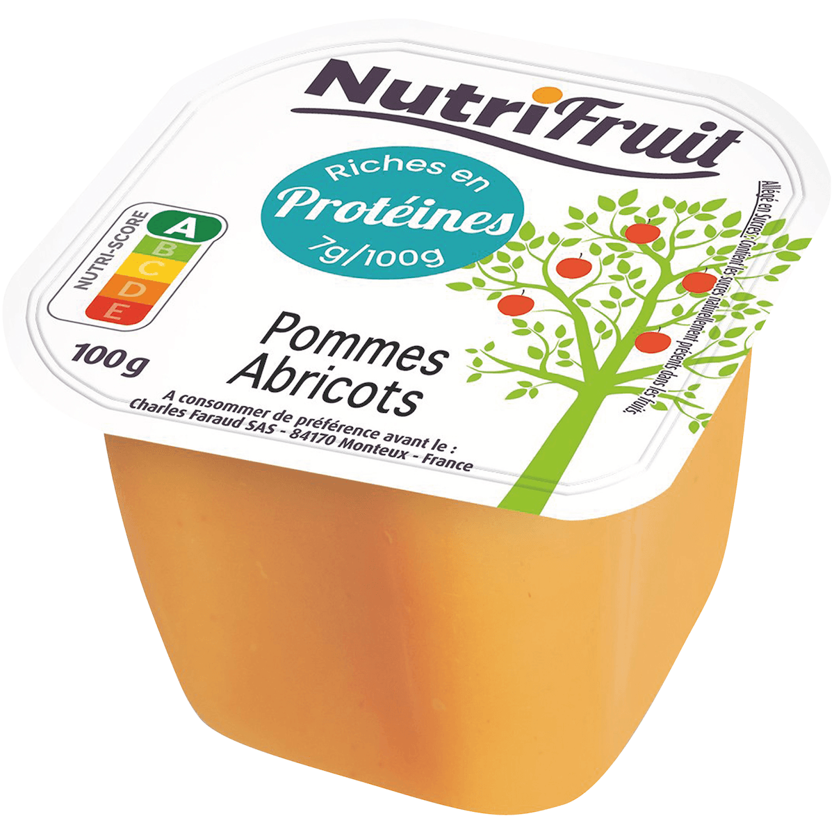 COMPOTE POMME ABRICOT PROTEINE 100G