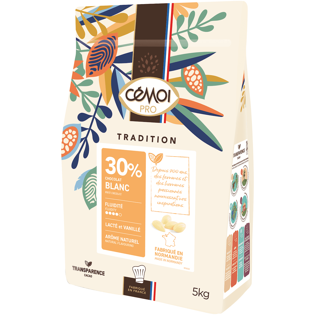 TRADITION 30% PALETS CABOSSES DE CHOCOLAT BLANC 5KG