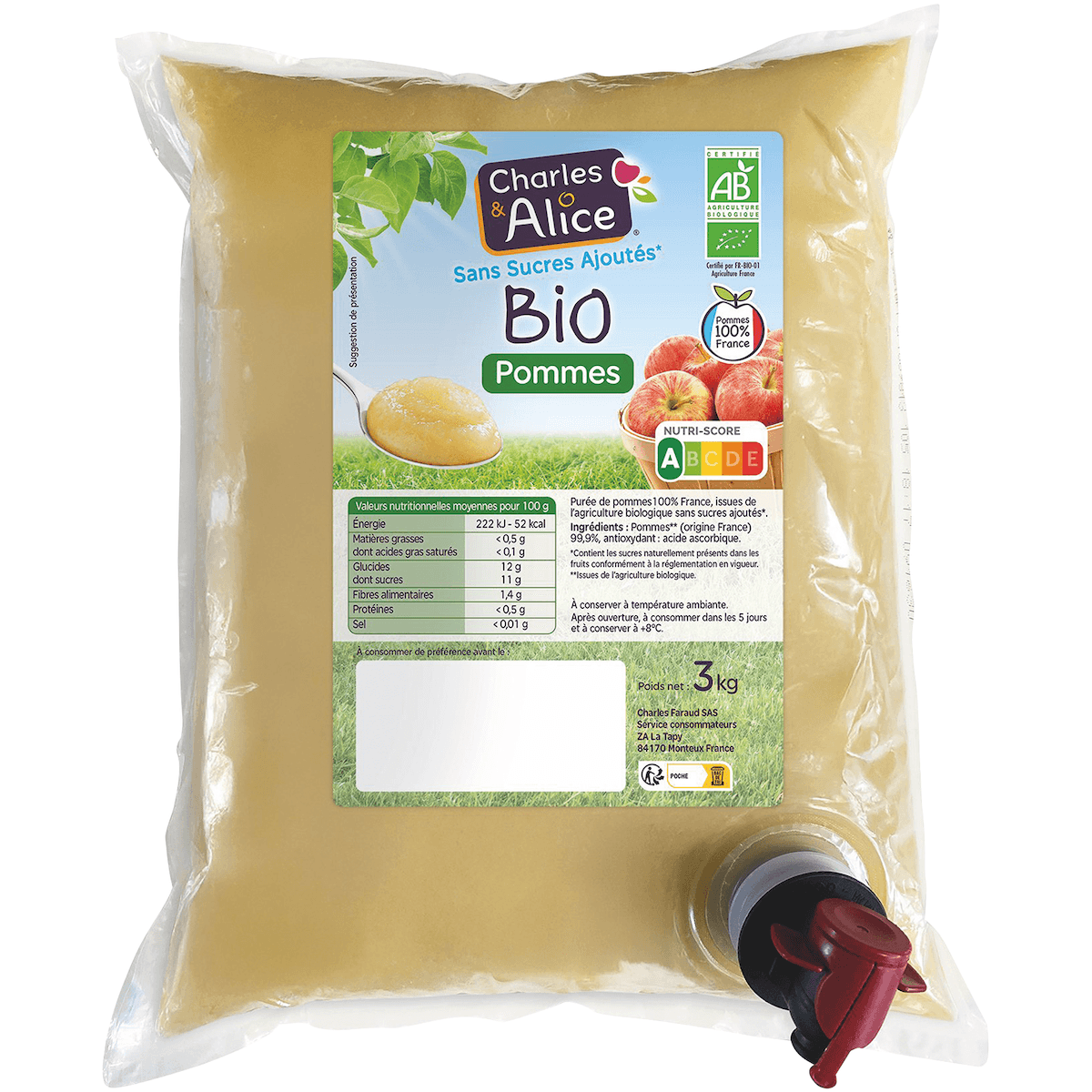 POMMES BIO POCHE 3KG