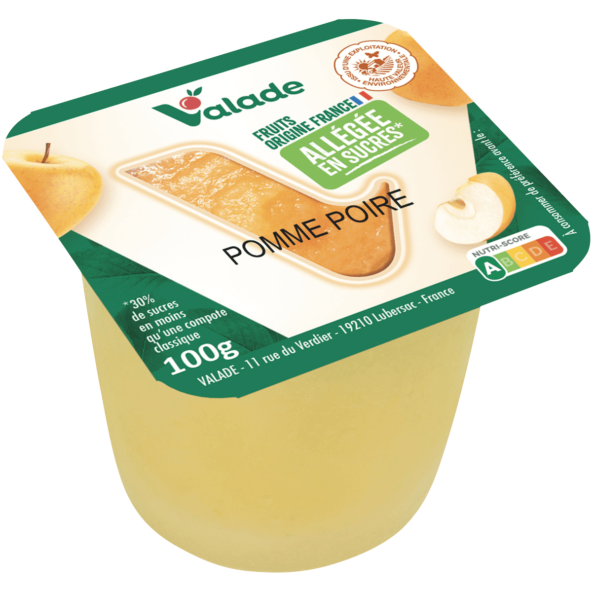 SPECIALITE POMME POIRE ALLEGEE HVE 100G X120