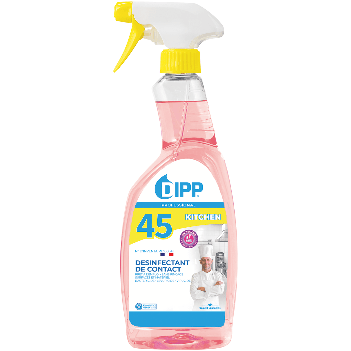 DIPP N 45 - DESINFECTANT DE CONTACT CUISINE HY 1015 EASY PRO 750ML SPRAY