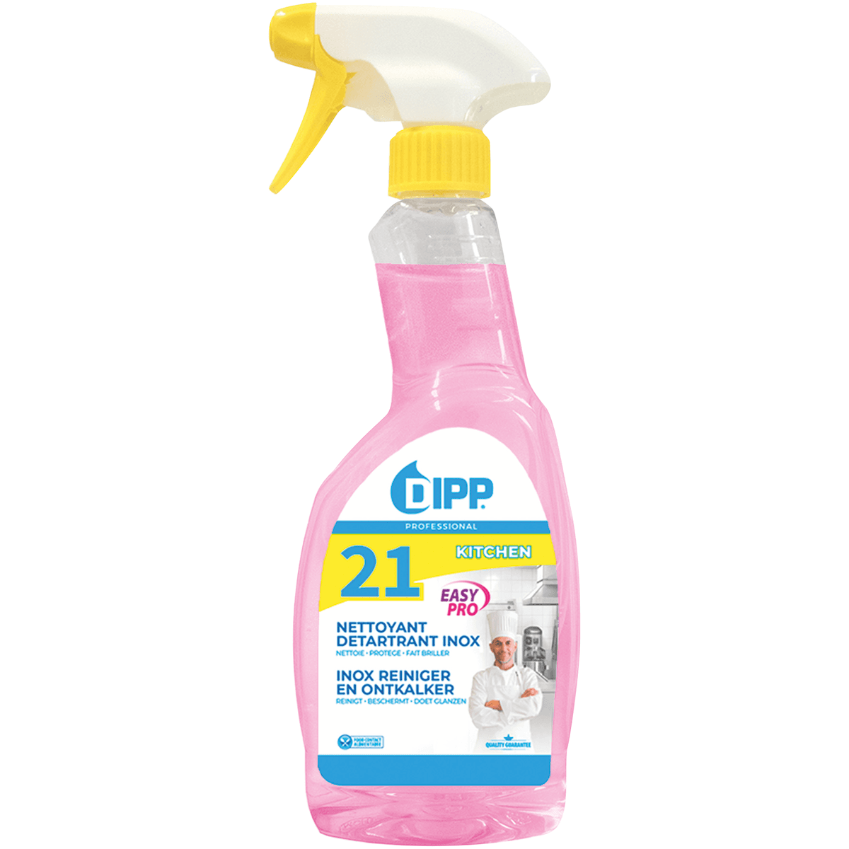 DIPP N 21 - NETTOYANT-DETARTRANT INOX EASY PRO 500ML SPRAY