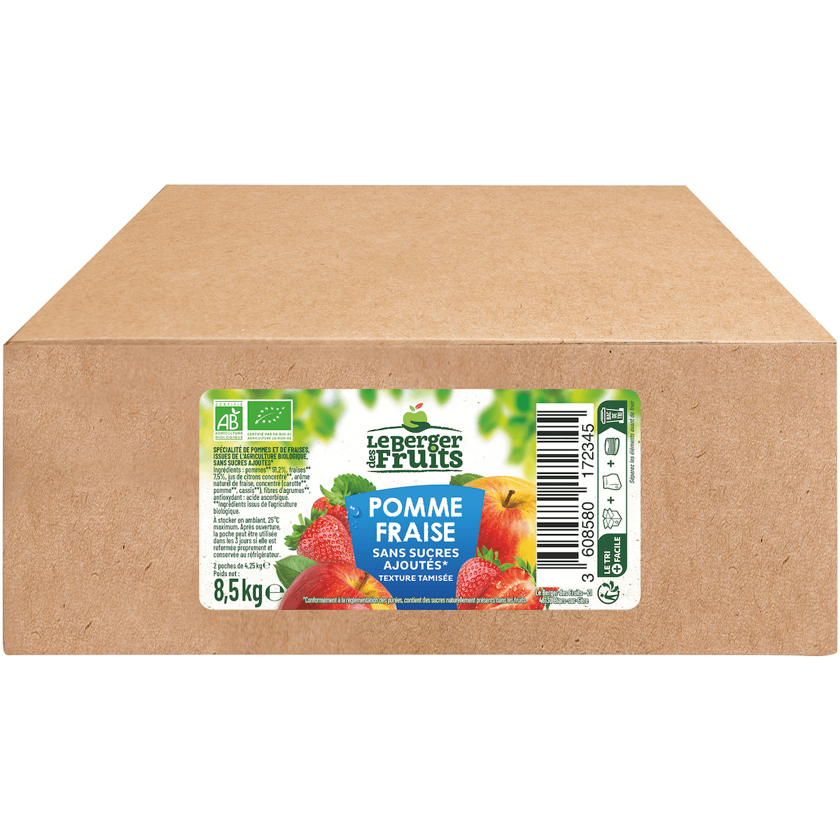 SPECIALITE DE POMME ET DE FRAISE BIO SSA 4,25KG