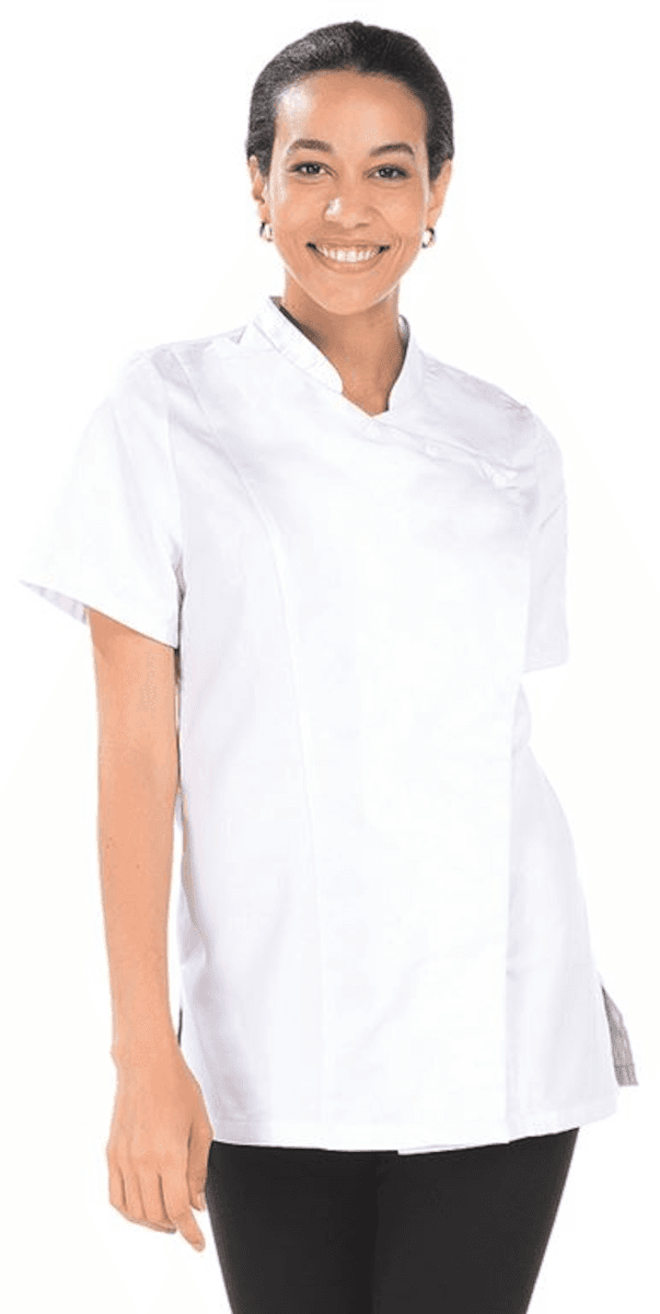VESTE DE CUISINE JULIANA SATIN 50/50 BLANC