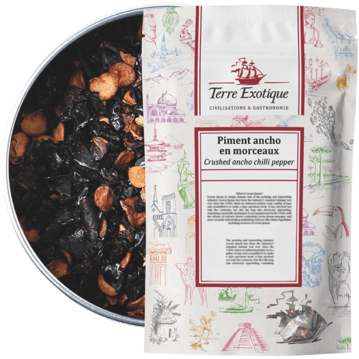 PIMENT ANCHO EN MORCEAUX 150G