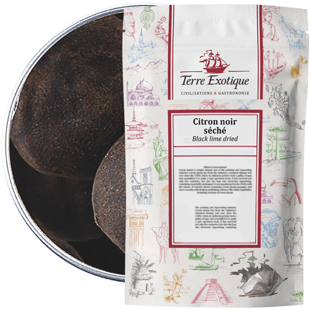 CITRON NOIR SECHE 100G