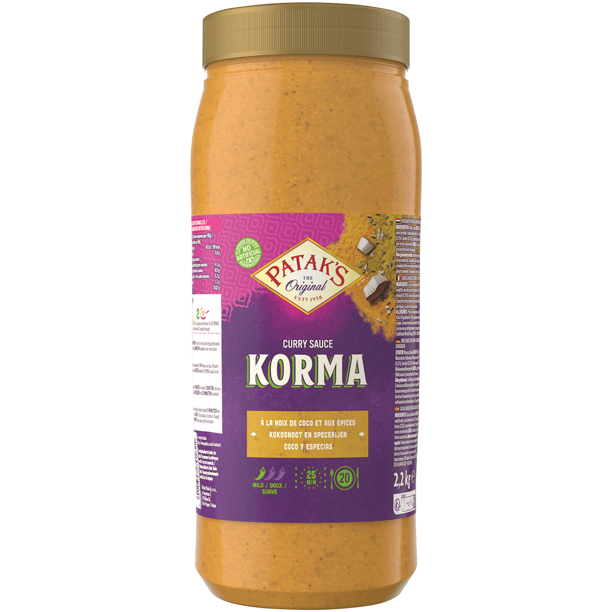 SAUCE CURRY  KORMA 2X2,2KG