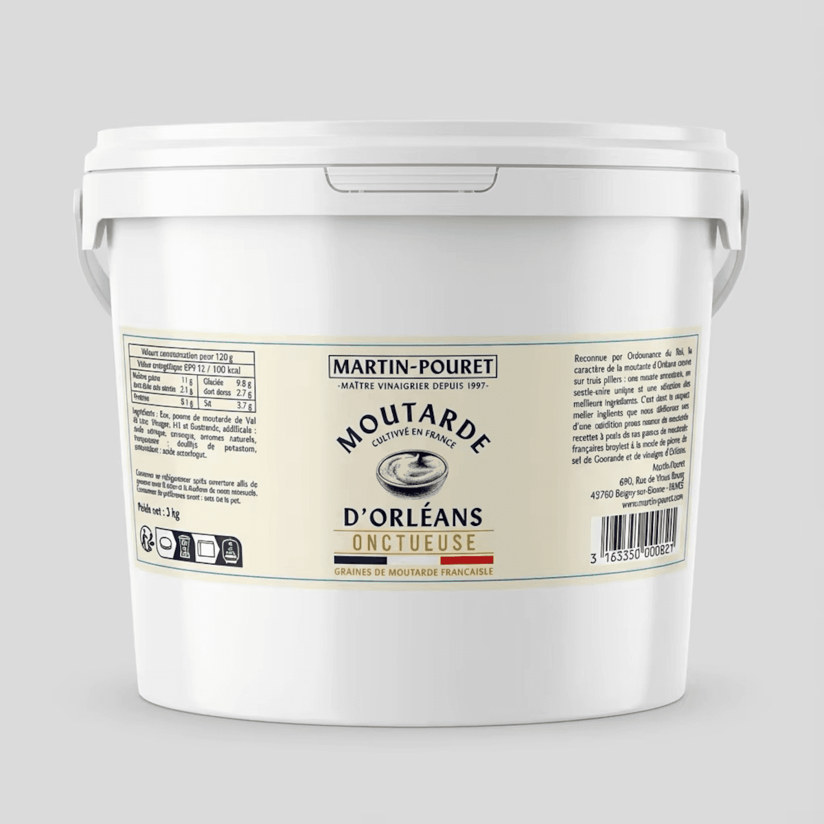 SEAU DE MOUTARDE D'ORLEANS ONCTUEUSE 3KG