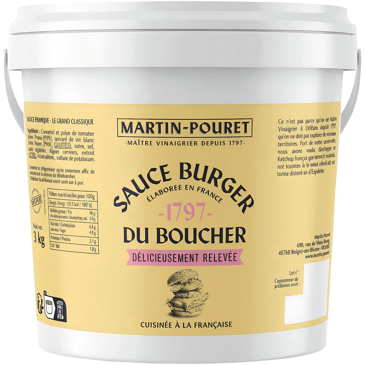 SEAU SAUCE BURGER 3KG