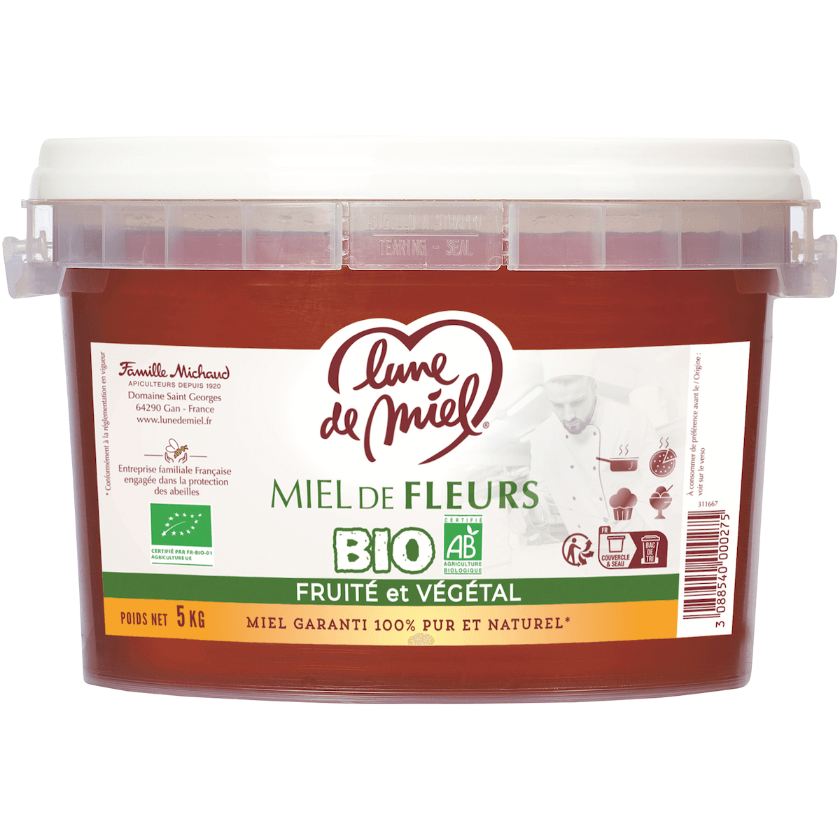 MIEL DE FLEURS BIO 5 KG