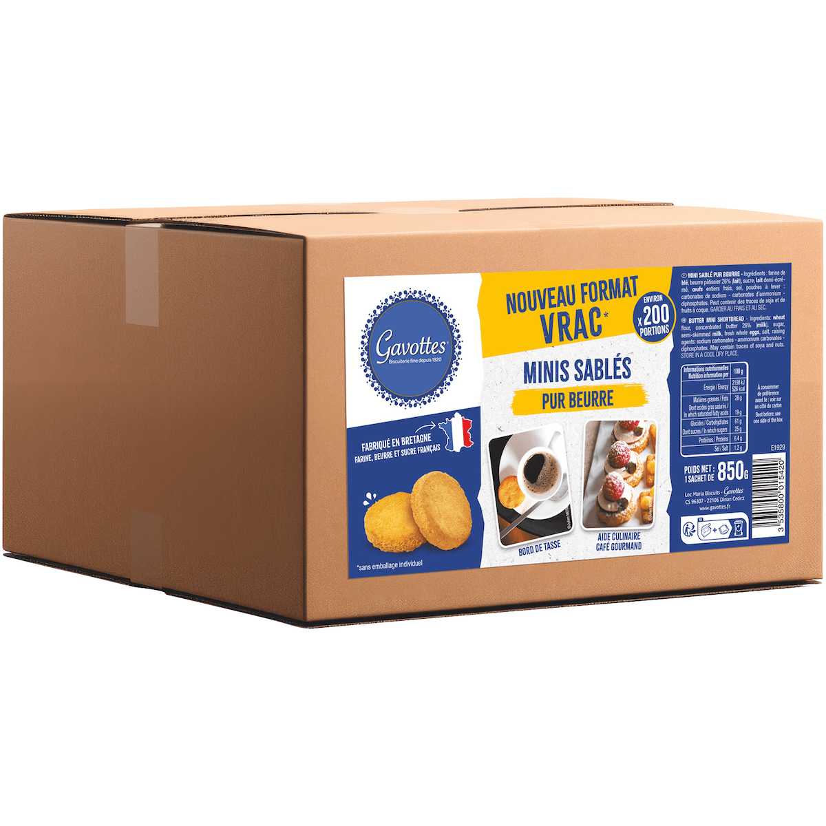 MINI PALETS PUR BEURRE - CARTON DE 200 - 850G