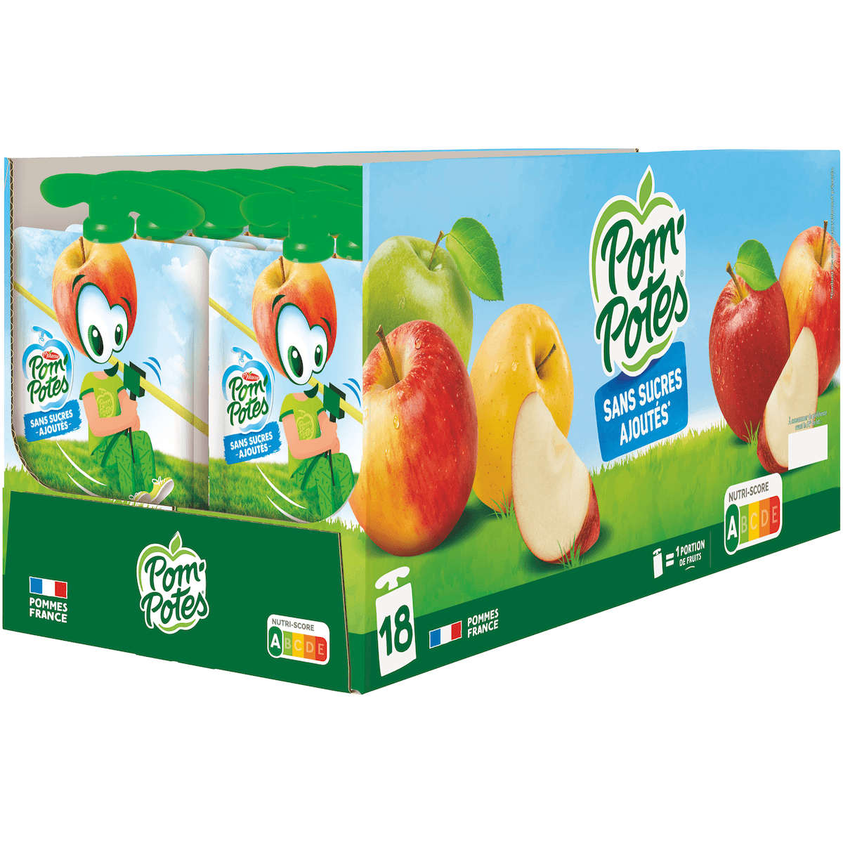 POM'POTES POMME NATURE SSA 18 GOURDES 3 PRESENTOIR
