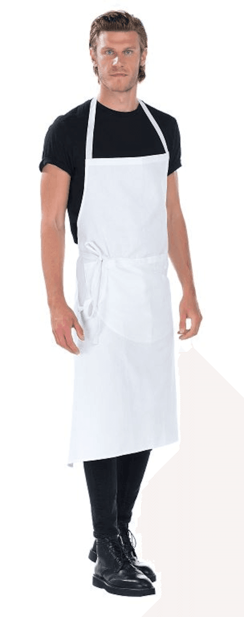 TABLIER BLANC 100% COTON  P