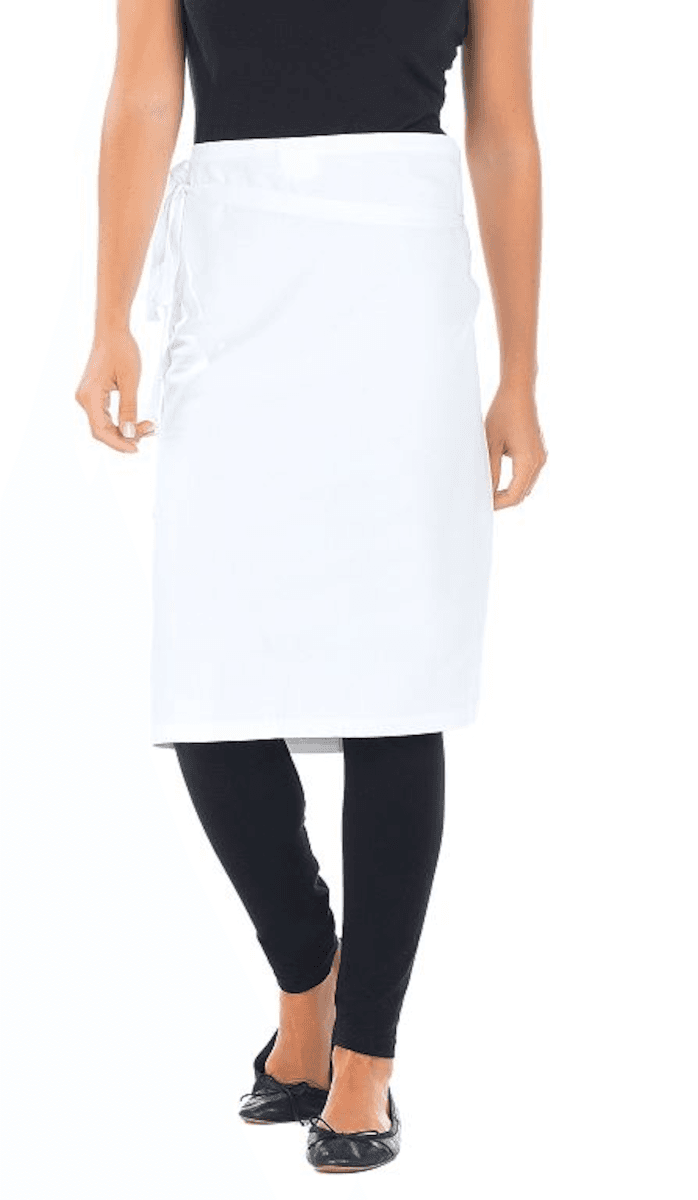 TABLIER 100% COTON BLANC 100X65