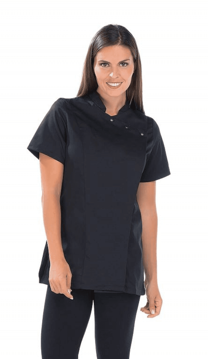 VESTE SATIN JULIANA 50/50  BLANC/NOIR