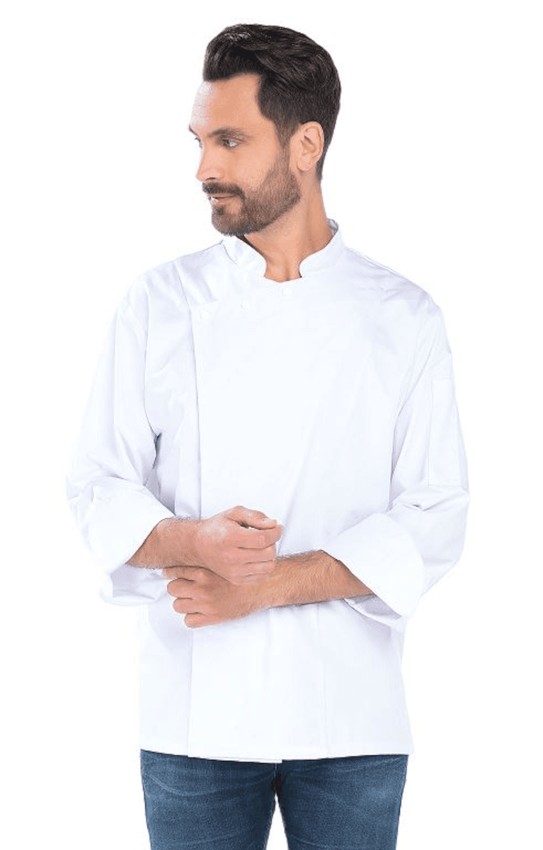 VESTE DE CUISINE SATIN 50/50 BLANC JEREMY