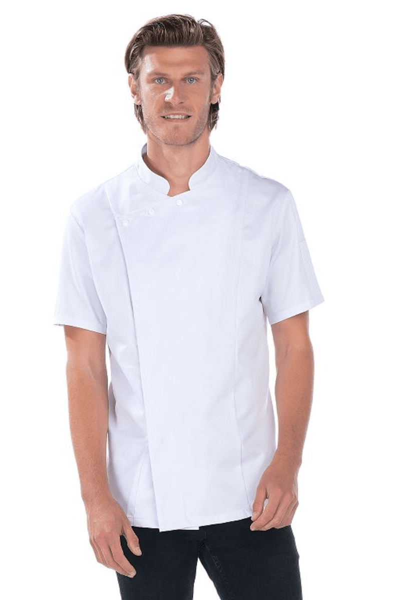 VESTE DE CUISINE JEROME SATIN 50/50 BLANC