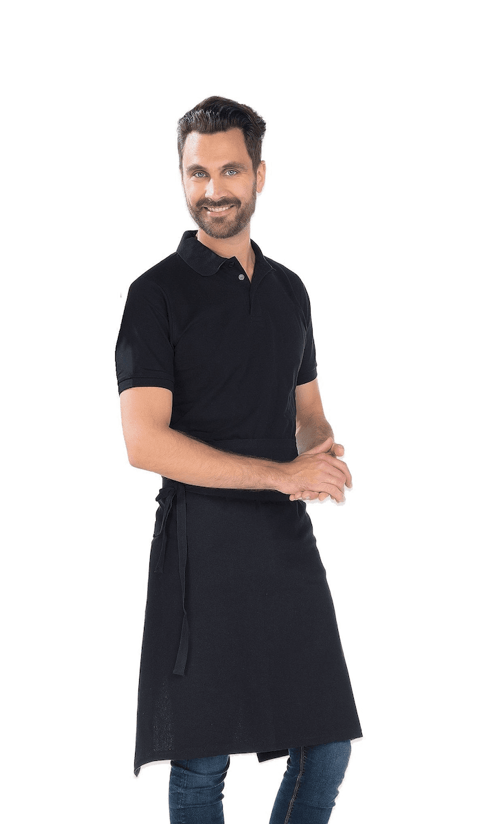 TABLIER 100% COTON NOIR 100X65