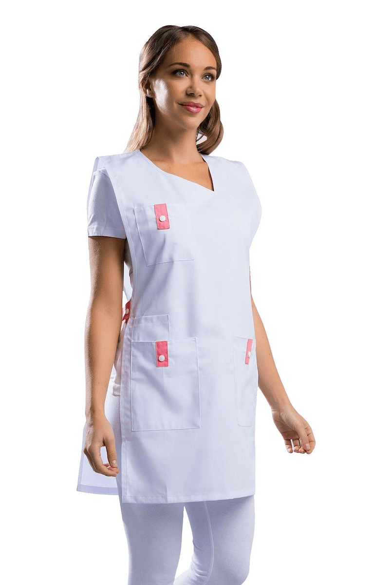 CHASUBLE ALICE CORAIL/BLANC