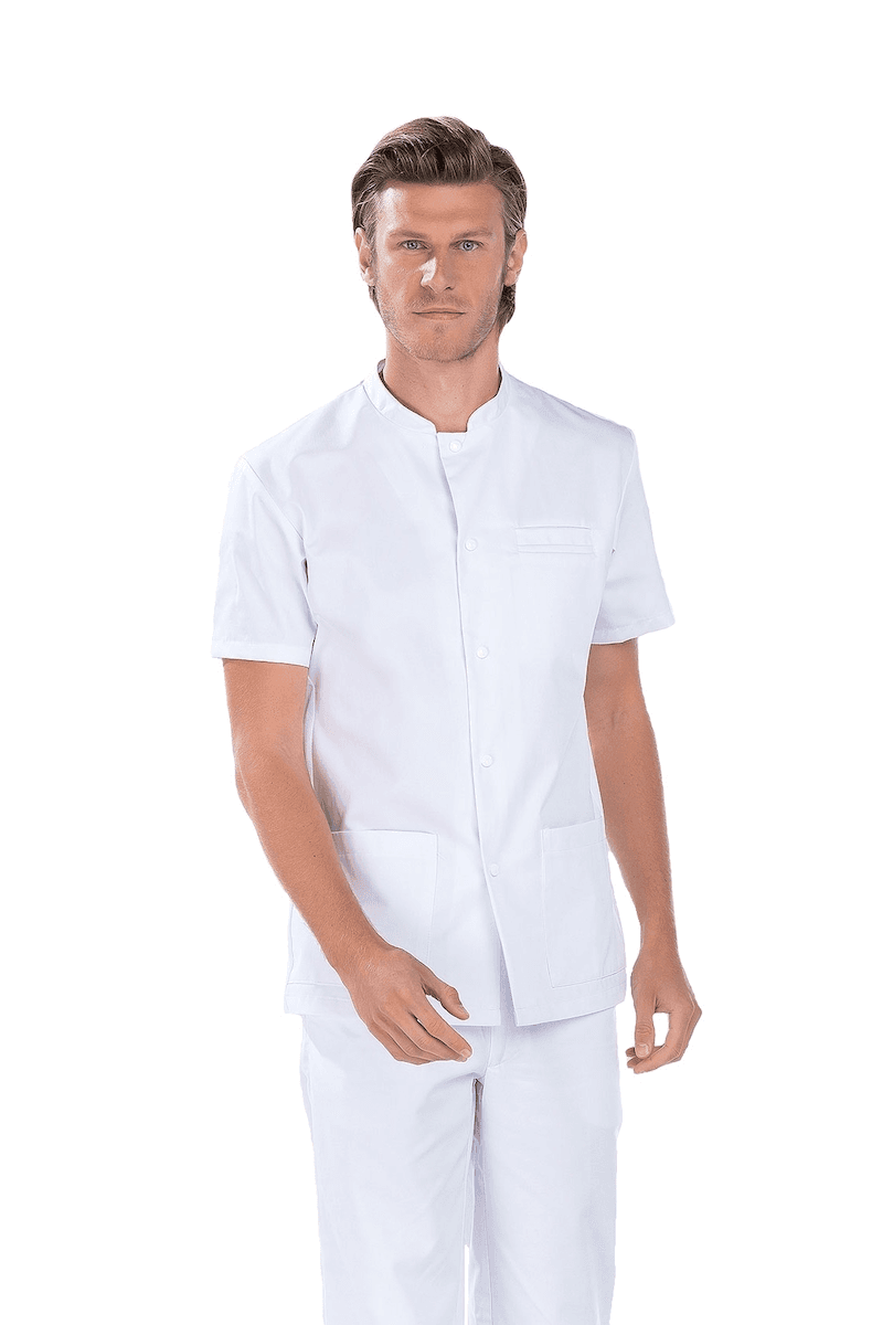 TUNIQUE HOMME VICTOR BLANC/MAILLE BLANCHE