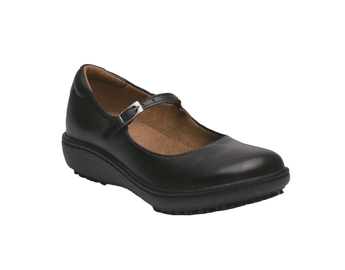 CHASSURE SERVICE FEMME CUIR NOIR MARY JANE OB T35/44