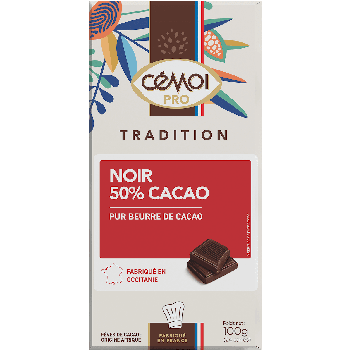 TABLETTE DEGUSTATION - CHOCOLAT NOIR  50% - 100G