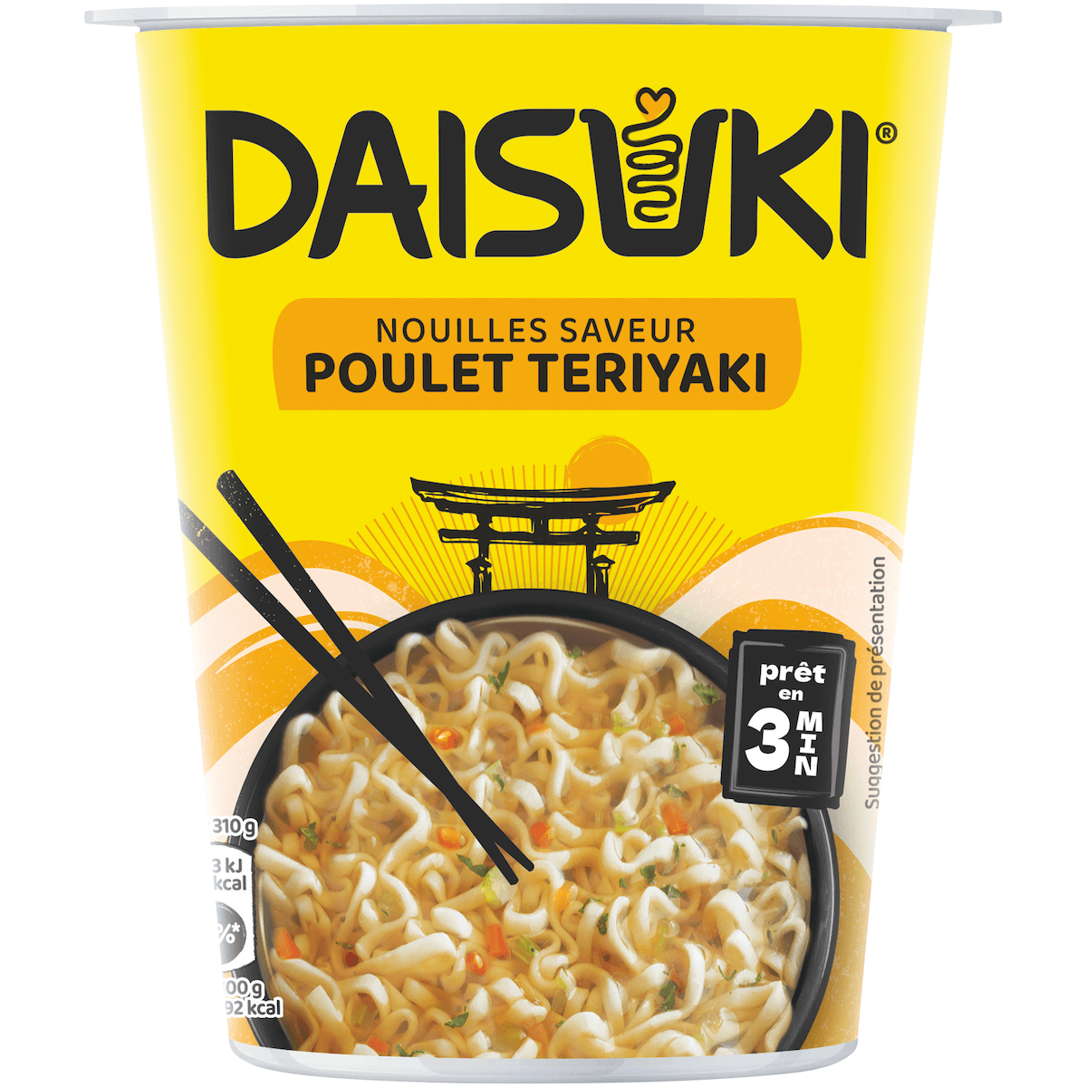CUPS NOUILLES SAVEUR POULET TERIYAKI 750G