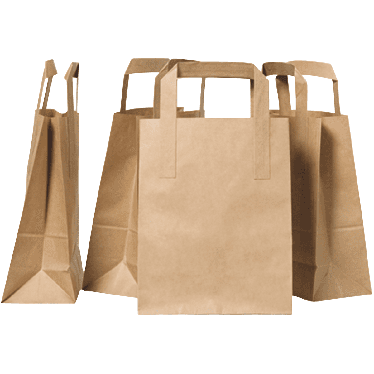 SACS KRAFTS POIGNEES PLATES / PAR 1000