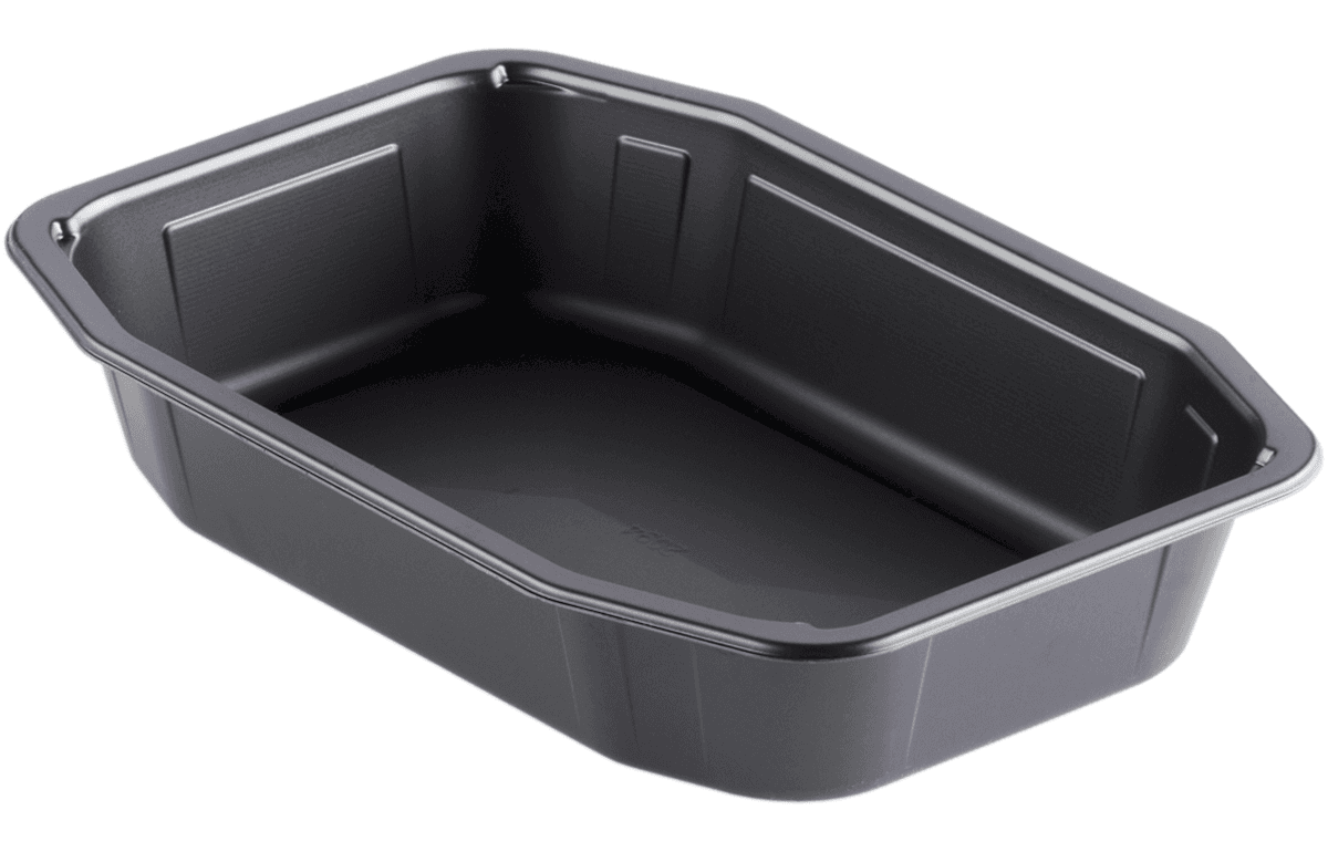 BARQUETTE HMR 1 COMP. 840ML 215X148X40MM PP NOIR - CARTON DE 328