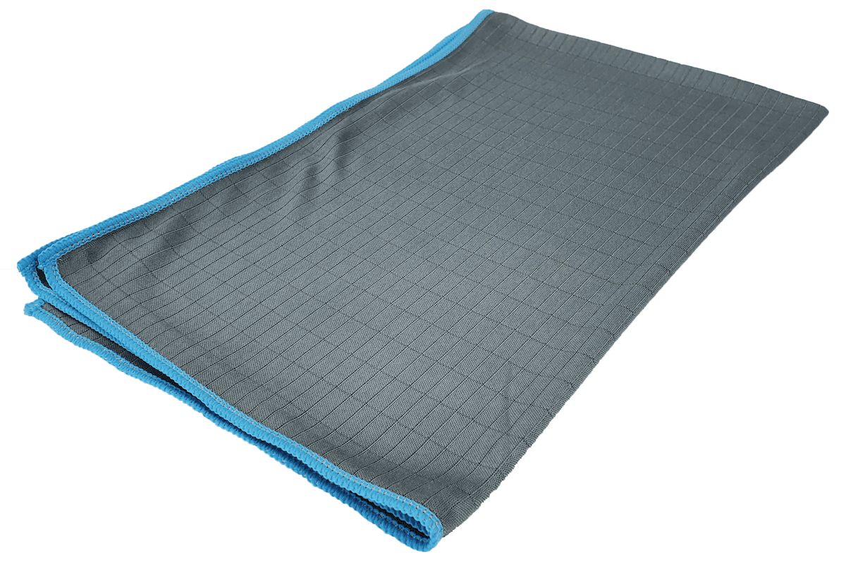 TORCHON MICROFIBRE SPECIAL VERRES TOP GLASS 45X70CM GRIS ANTHRACITE EN LOT DE 5