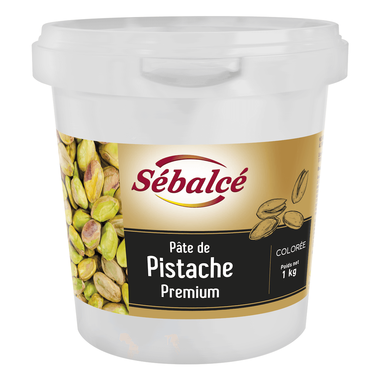 PURE PATE DE PISTACHE PREMIUM COLOREE - SEAU 1KG
